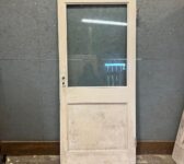 Wide White Half Glazed Door